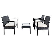 Safavieh Bassey 4-Piece Living Set - Black, Grey