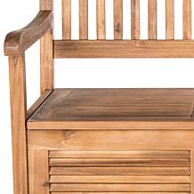 Safavieh Brisbane Storage Bench - Teak Brown Finish