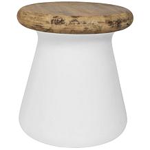 Safavieh Button Concrete Accent Table - Ivory
