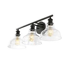 Safavieh Calyna Black Metal and Glass Wall Sconce 27.25"