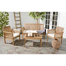 Safavieh Carson 4-piece Outdoor Living Set-Brown-Beige