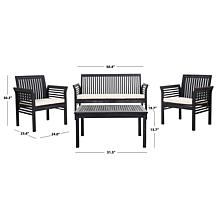 Safavieh Carson 4-Piece Outdoor Set