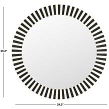 Safavieh Charli 29.2" Black and Ivory Resin Mirror