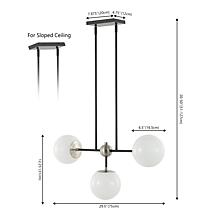 Safavieh Collier Black Nickel Iron & Glass Pendant 29.5"