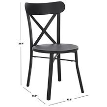 Safavieh Core Cross Back Chair, 2-pack, 17.3" x 19.7" x 33.4"