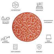 Safavieh Courtyard Gillian 5'3" x 5'3" Round Rug