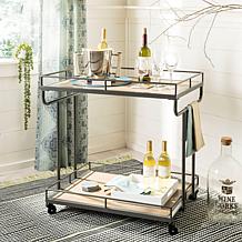 Safavieh Dawson 2-Tier Charcoal Rectangular Bar Cart