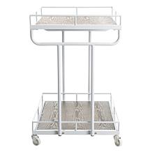 Safavieh Dawson 2-Tier White Rectangular Bar Cart