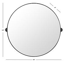 Safavieh Eldia 36" Silver Metal and Glass Mirror