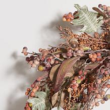 Safavieh Fx 24" Berry and Eucalyptus Semi Wreath