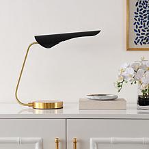 Safavieh Fynn Black and Brass Metal Table Lamp 16.5"