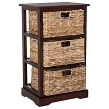 Safavieh Halle 3 Wicker Basket Storage Side Table