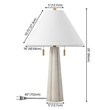 Safavieh Irena White Washed Resin Table Lamp