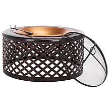 Safavieh Jamaica Fire Pit with Screen, Grate and Poker