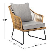 Safavieh Jensen 3-Piece Lounge Set - Brown, Grey
