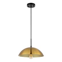 Safavieh Jorden 14" Brass/Black Iron Pendant Light