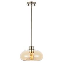 Safavieh Jorie Amber and Nickel Glass Pendant Light