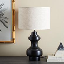Safavieh Junko 20" Black Wood and Metal Table Lamp