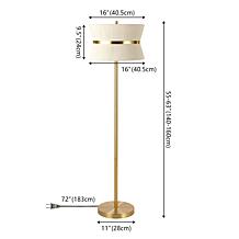 Safavieh Kora Floor Lamp with Rope Shade, 16" x 16" x 55-63"