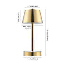 Safavieh Laita Rechargeable LED Table Lamp, Nickel, 11"H
