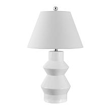 Safavieh Larcia White Ceramic Table Lamp 25.5"