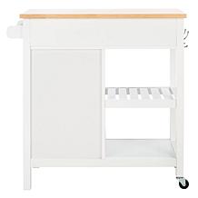 Safavieh Locklyn 1-Door 2-Drawer 2-Shelf Kitchen Cart