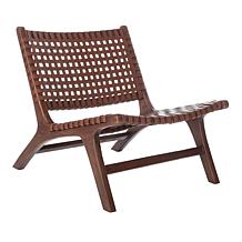Safavieh Luna Leather Woven Accent Chair