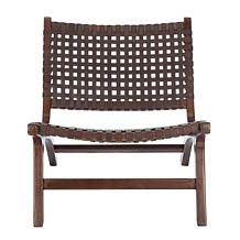 Safavieh Luna Leather Woven Accent Chair