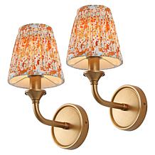 Safavieh Maicie 2-piece Orange/Gold Wall Sconce Set