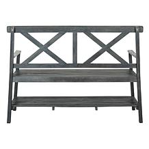 Safavieh Mayer Outdoor Bench with Shelf