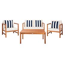Safavieh Montez 4-Piece Outdoor Set with Accent Pillows