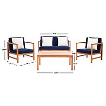 Safavieh Montez 4-Piece Outdoor Set with Accent Pillows