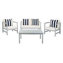 Safavieh Montez 4-Piece Outdoor Set with Accent Pillows
