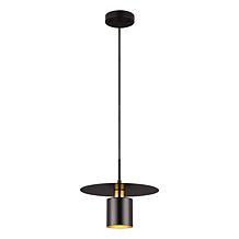 Safavieh Mynoby 11.75" Black and Brass Iron Pendant