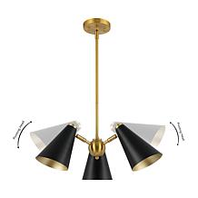 Safavieh Naveeda 21" Black and Brass Pendant Light