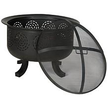Safavieh Negril Fire Pit with Screen, Grate and Poker