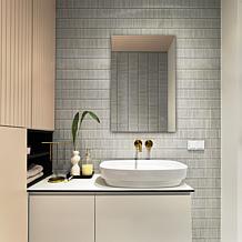 Safavieh Nolan 24" White Aluminum LED Mirror