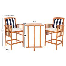 Safavieh Pate 3-piece Bar Table Bistro Set