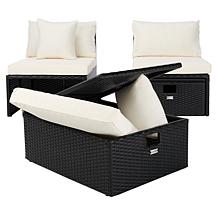 Safavieh Pramla Outdoor Sette with Ottoman