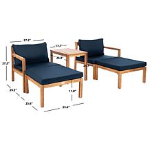 Safavieh Pratia 5-piece Outdoor Living Set