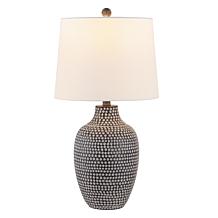 Safavieh Resler 25" Brown and White Resin Table Lamp