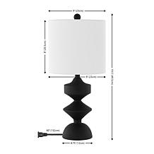 Safavieh Riza 19.5" Black Resin and Iron Table Lamp