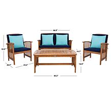 Safavieh Rocklin 4-piece Outdoor Living Set