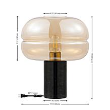 Safavieh Runa Amber Glass Shade Table Lamp 14"H