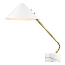 Safavieh Shields White and Brass Table Lamp 20.75"