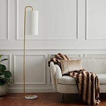 Safavieh Troilus Gold and White Marble Floor Lamp 64"