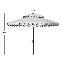 Safavieh Valance 9Ft Doubletop Umbrella with Petal Valance