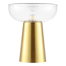 Safavieh Vassar Brass and Clear Glass Table Lamp 12.75"