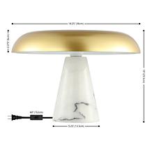 Safavieh Vaughan Brass and White Marble Table Lamp 10"