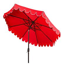 Safavieh Venice Scallop 9' Crank Outdoor Umbrella